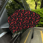 Red Chili Peppers Pattern Print Car Side Mirror Covers