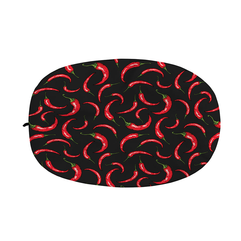 Red Chili Peppers Pattern Print Car Side Mirror Covers