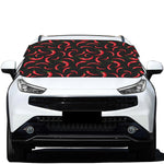Red Chili Peppers Pattern Print Car Windshield Snow Cover