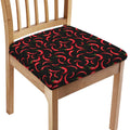 Red Chili Peppers Pattern Print Chair Cushion Cover