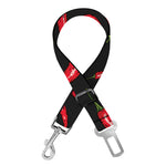 Red Chili Peppers Pattern Print Dog Seat Belt