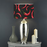 Red Chili Peppers Pattern Print Drum Lamp Shade