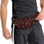Red Chili Peppers Pattern Print Fanny Pack