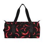 Red Chili Peppers Pattern Print Gym Bag