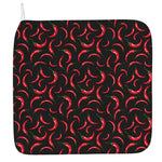 Red Chili Peppers Pattern Print Hand Towel