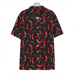 Red Chili Peppers Pattern Print Hawaiian Shirt