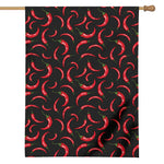 Red Chili Peppers Pattern Print House Flag