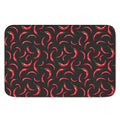 Red Chili Peppers Pattern Print Indoor Door Mat