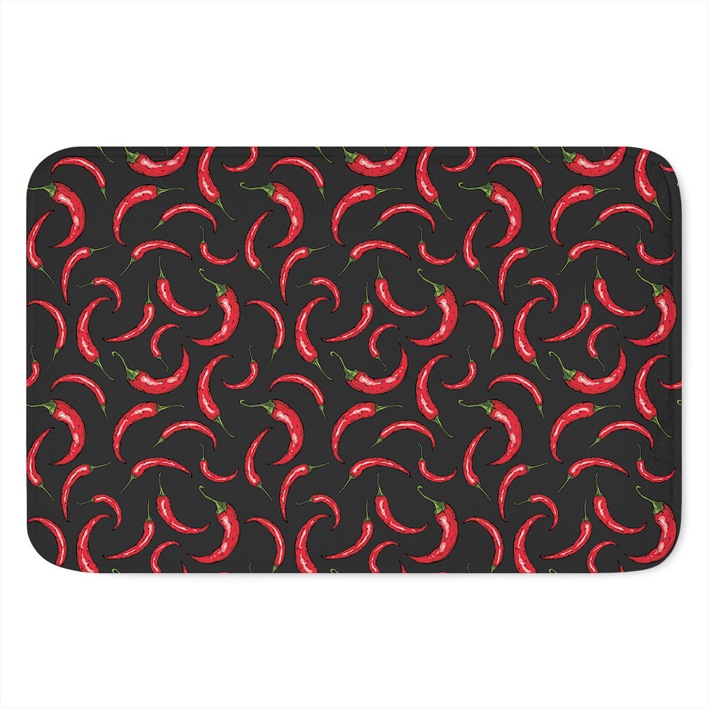 Red Chili Peppers Pattern Print Indoor Door Mat