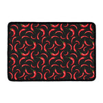 Red Chili Peppers Pattern Print Kitchen Mat