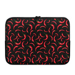 Red Chili Peppers Pattern Print Laptop Sleeve