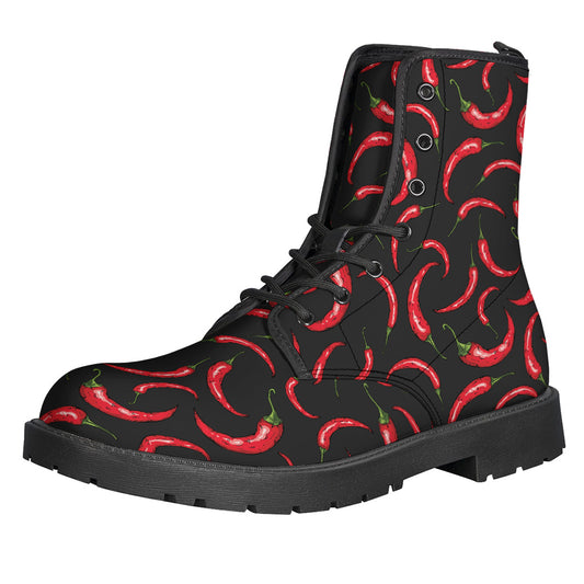 Red Chili Peppers Pattern Print Backpack