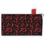 Red Chili Peppers Pattern Print Mailbox Cover
