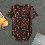 Red Chili Peppers Pattern Print Men's Bodysuit