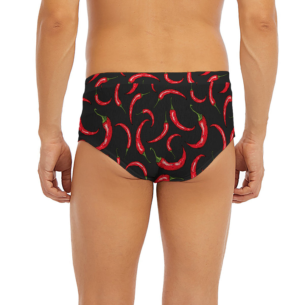 Red Chili Peppers Pattern Print Men's Briefs