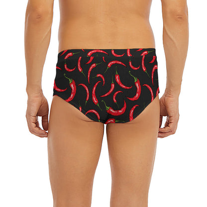 Red Chili Peppers Pattern Print Men's Briefs