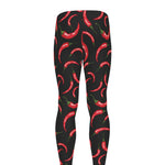 Red Chili Peppers Pattern Print Men's leggings