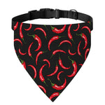 Red Chili Peppers Pattern Print Over The Collar Dog Bandana