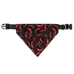 Red Chili Peppers Pattern Print Over The Collar Dog Bandana