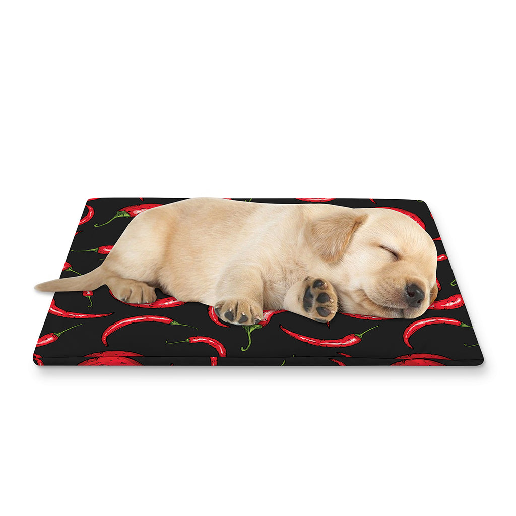 Red Chili Peppers Pattern Print Pet Cooling Mat Cover