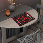 Red Chili Peppers Pattern Print Placemat