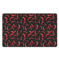 Red Chili Peppers Pattern Print Polyester Doormat