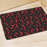 Red Chili Peppers Pattern Print Polyester Doormat
