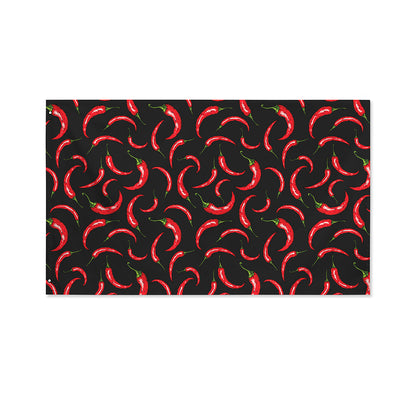 Red Chili Peppers Pattern Print Polyester Flag