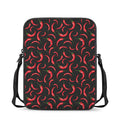Red Chili Peppers Pattern Print Rectangular Crossbody Bag