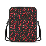 Red Chili Peppers Pattern Print Rectangular Crossbody Bag