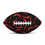 Red Chili Peppers Pattern Print Rugby Ball