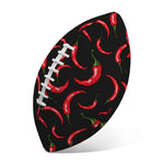 Red Chili Peppers Pattern Print Rugby Ball
