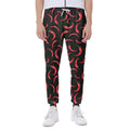 Red Chili Peppers Pattern Print Joggers