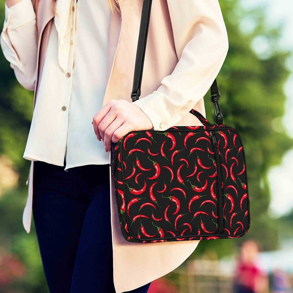Red Chili Peppers Pattern Print Shoulder Strap Bible Bag