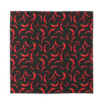 Red Chili Peppers Pattern Print Silk Bandana
