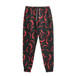 Red Chili Peppers Pattern Print Sweatpants