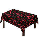 Red Chili Peppers Pattern Print Tablecloth