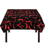 Red Chili Peppers Pattern Print Tablecloth