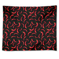 Red Chili Peppers Pattern Print Tapestry