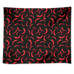 Red Chili Peppers Pattern Print Tapestry