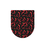 Red Chili Peppers Pattern Print Toilet Lid Cover