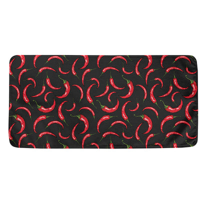 Red Chili Peppers Pattern Print Towel