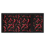 Red Chili Peppers Pattern Print Trifold Wallet