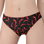 Red Chili Peppers Pattern Print Women's Panties