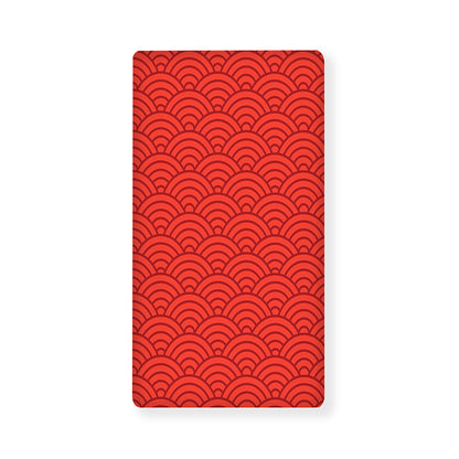 Red Chinese Pattern Print Baby Crib Sheet