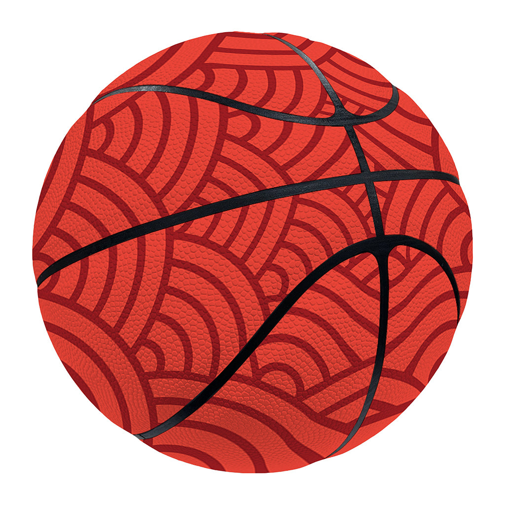 Red Chinese Pattern Print Basketball