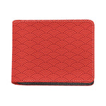 Red Chinese Pattern Print Bifold Wallet