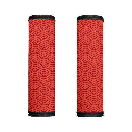 Red Chinese Pattern Print Handle Covers