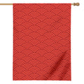Red Chinese Pattern Print House Flag