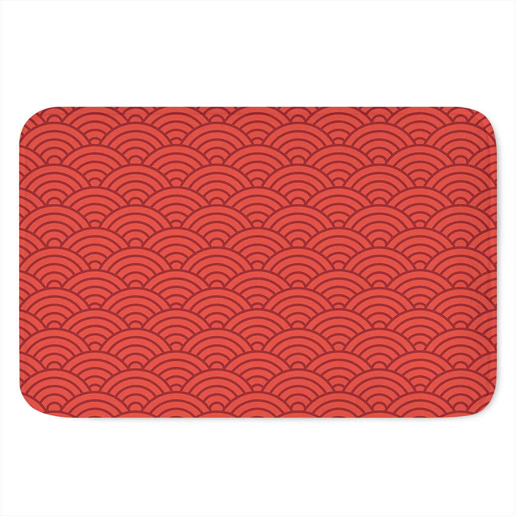 Red Chinese Pattern Print Indoor Door Mat